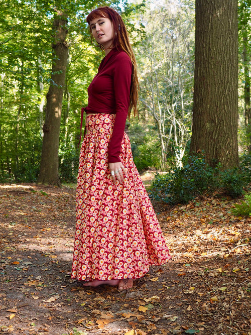 The Graces rok Print Roze (ook Extra Breed)