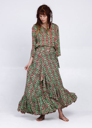 Flamenco Rok & Blouse Groen