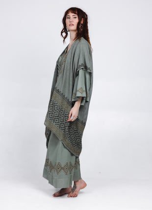 Nomad Chic poncho Jade Groen