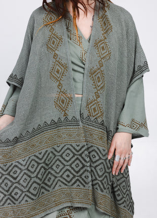 Nomad Chic poncho Jade Groen