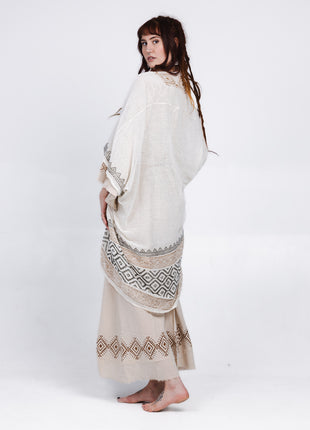 Nomad Chic poncho Gebroken wit