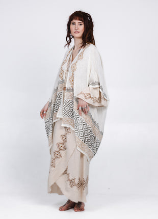 Nomad Chic poncho Gebroken wit