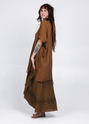 Desert Breeze poncho Lichtbruin