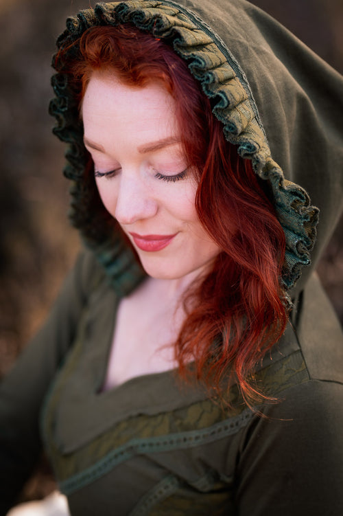 Elven Hoodie Top Groen